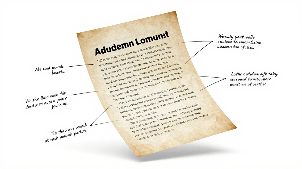 Essay page with integrated quotes and paraphrased ideas flowing as connecting threads.