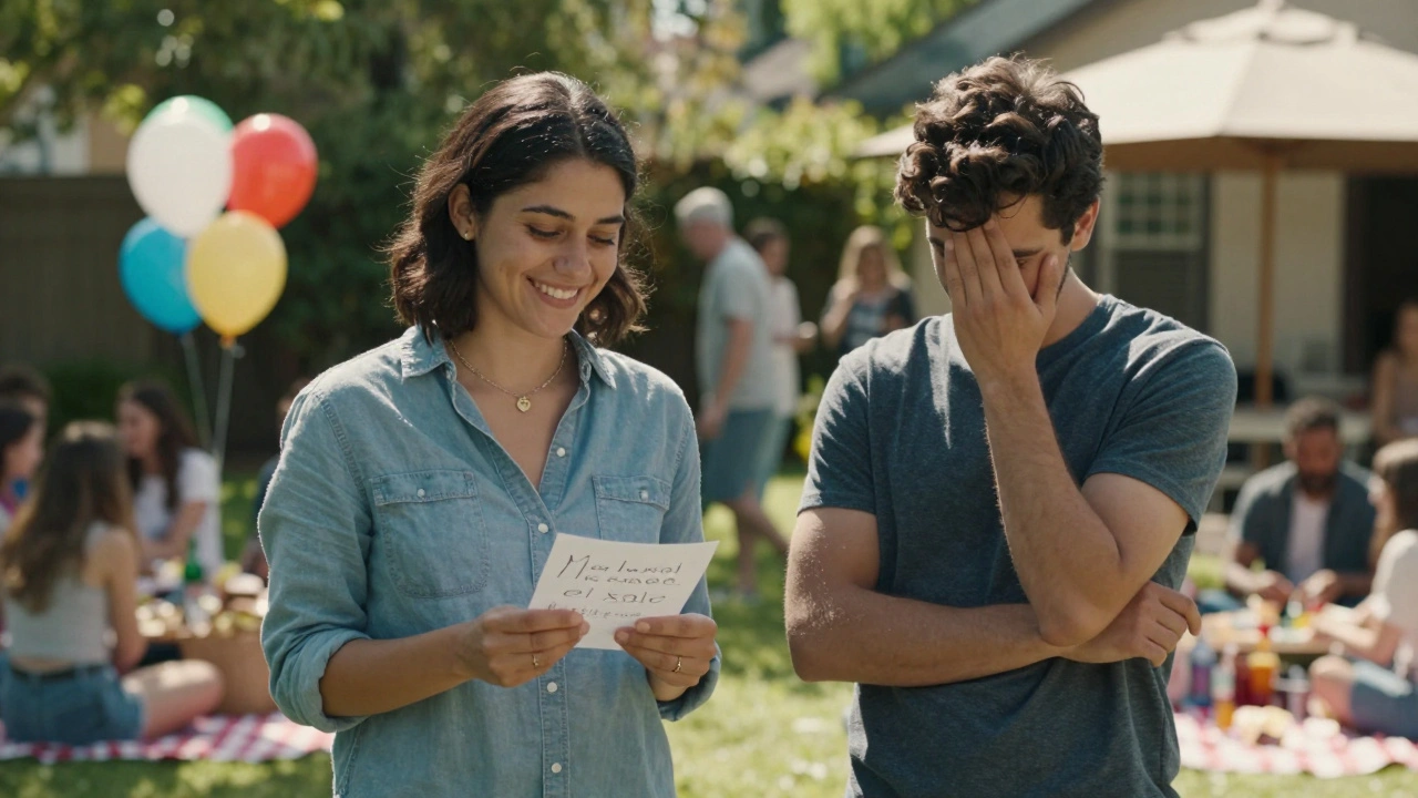 Two friends sharing a respectful moment at a gathering, one declining gracefully.