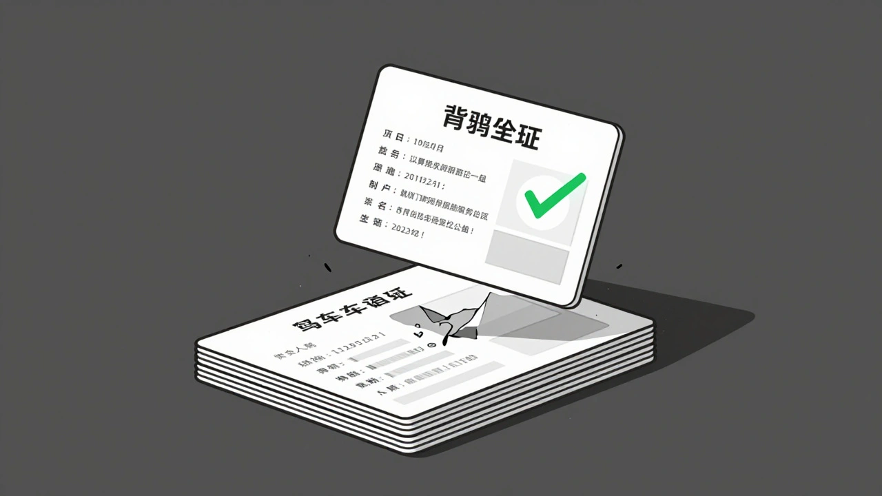 A glowing professional license above crumbling university rankings, symbolizing true career validity.