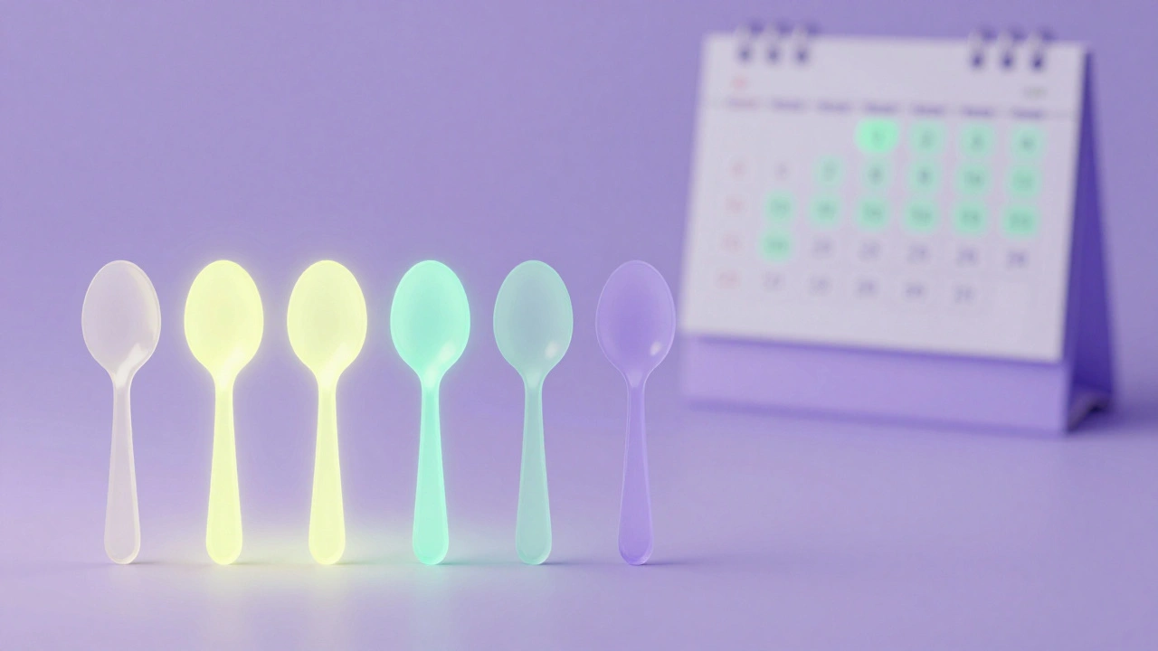 Metaphorical representation of Spoon Theory showing energy units for a student