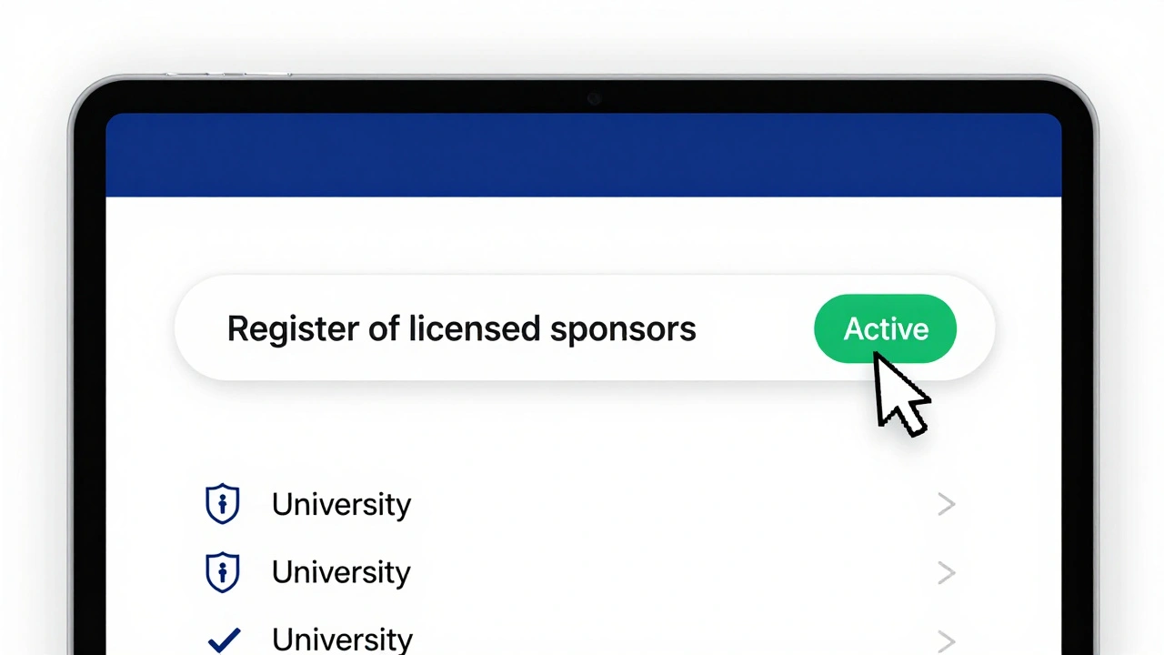 Digital graphic showing active sponsor status on gov site