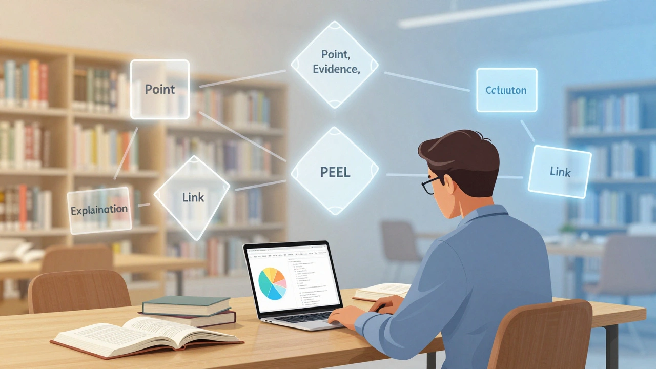 Illustration of academic skills transition from memory to critical analysis.