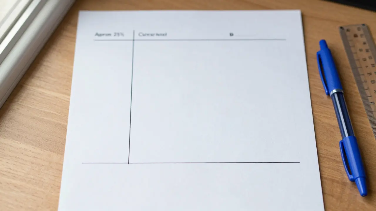 Blank paper demonstrating the three-zone Cornell Note layout