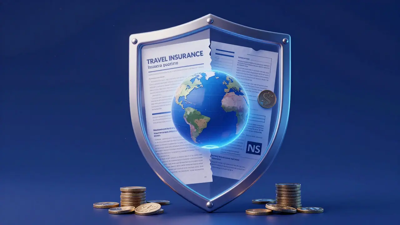 Conceptual shield made of papers protecting a globe