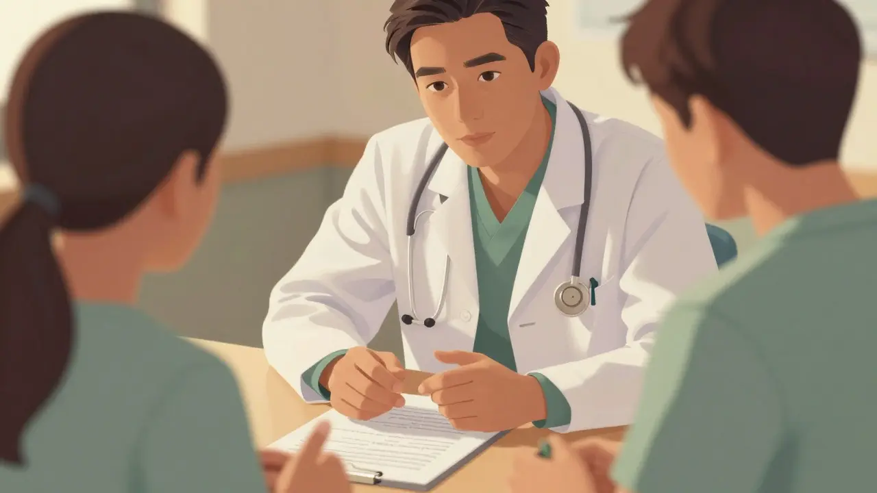 GP consulting with a student in a supportive manner