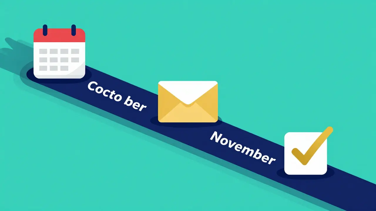 Illustrated timeline showing key dates for requesting a university reference