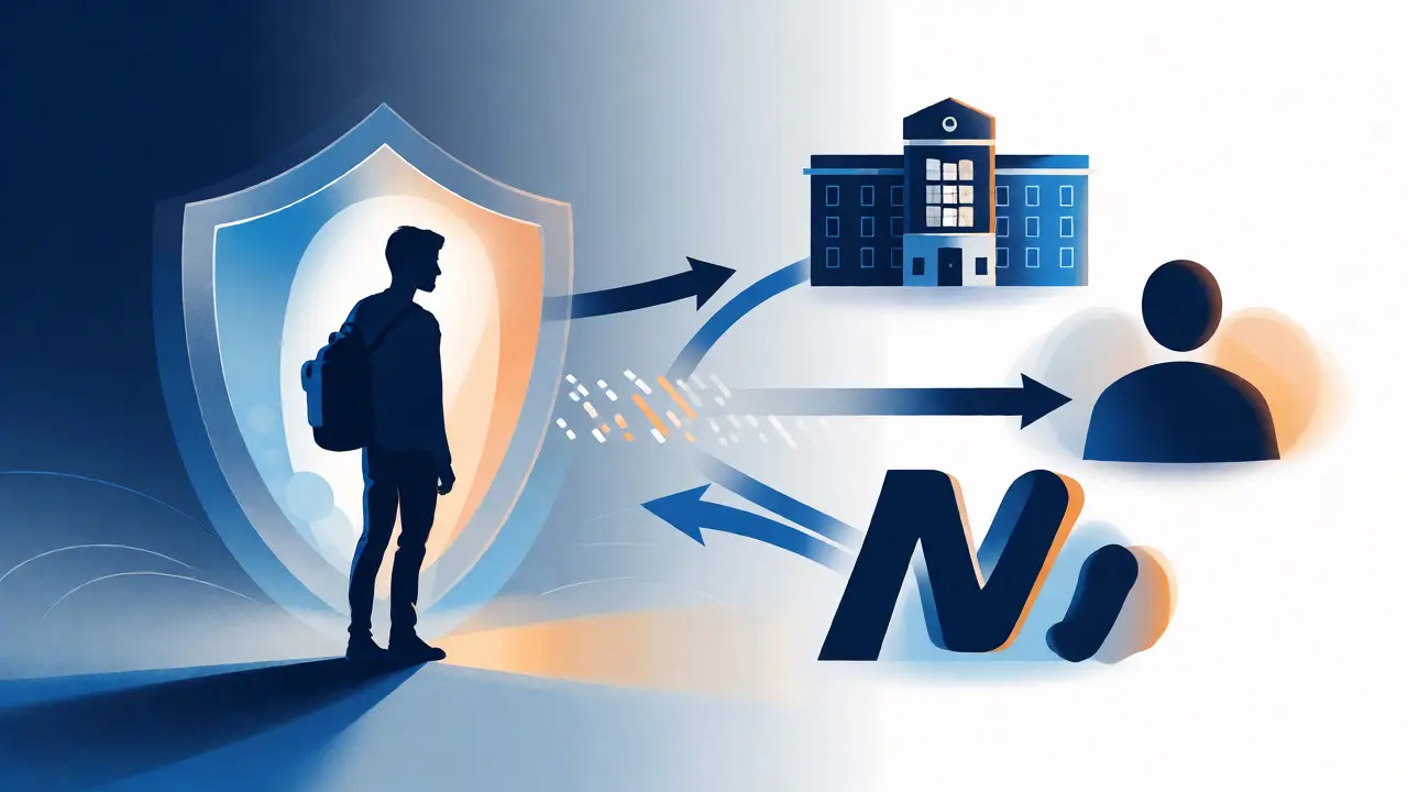 Conceptual graphic showing medical privacy shields