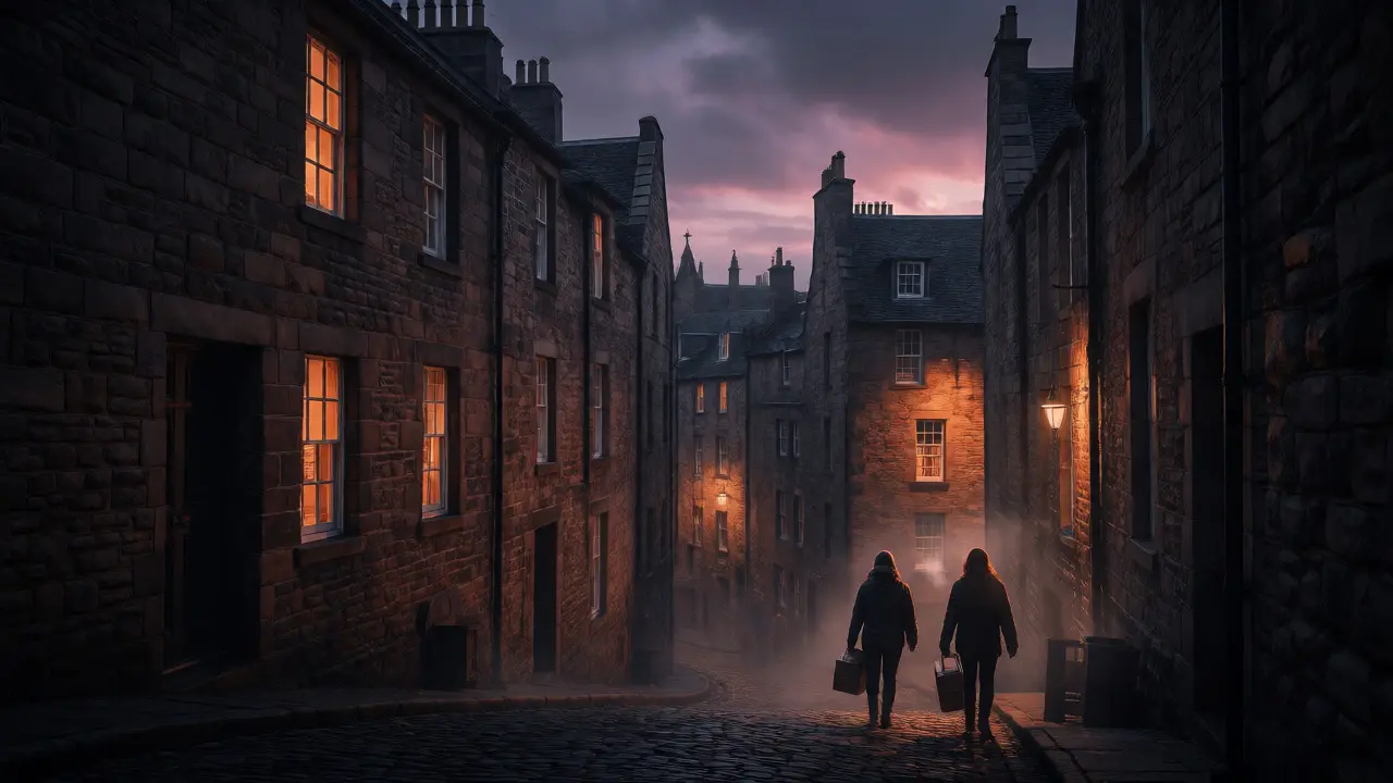 Students moving into historic Edinburgh close